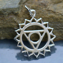 Load image into Gallery viewer, Sterling Silver Throat Chakra Charm