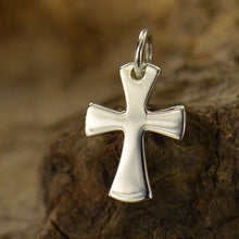 Load image into Gallery viewer, Sterling Silver Tiny Celtic Cross Charm