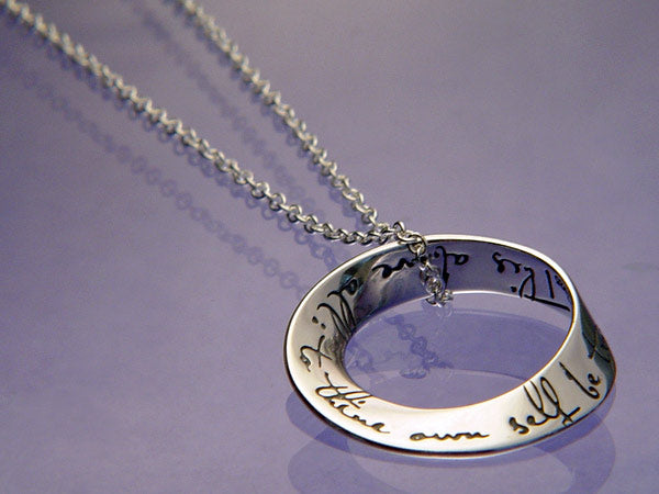 To Thine Own Self Be True Mobius Necklace