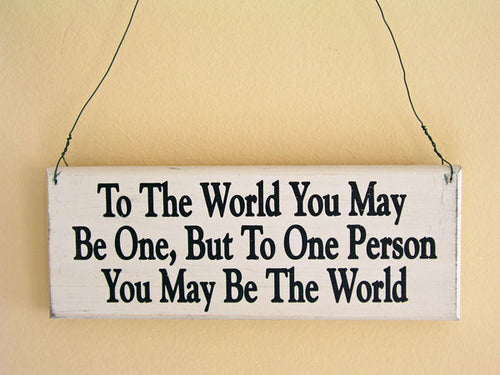 To The World Mini Hanging Sign