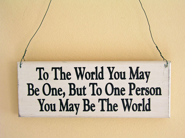 To The World Mini Hanging Sign