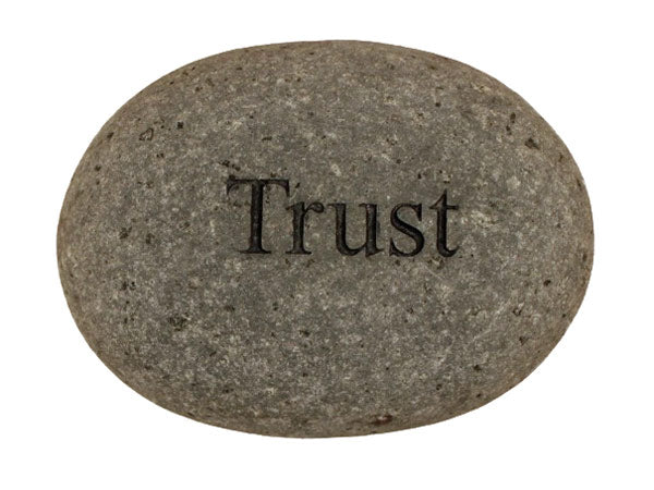 Trust Carved River Stone