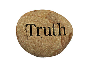 Truth Carved River Stone