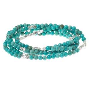 Turquoise Gemstone Wrap With Silver Accents