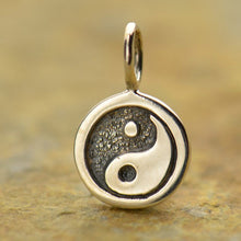 Load image into Gallery viewer, Sterling Silver Yin Yang Disk Charm