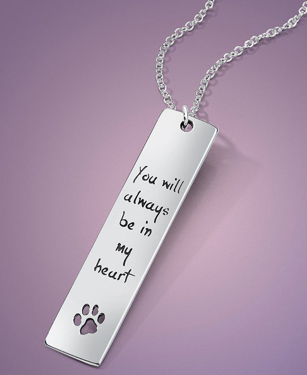 You Will Always Be In My Heart Silver Necklace