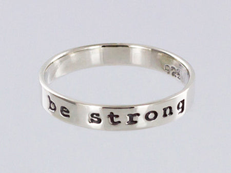 Sterling Silver Be Strong Ring