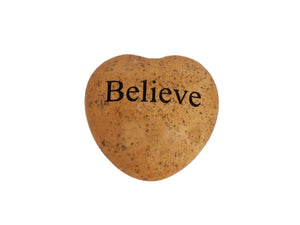 Believe Small Engraved Heart