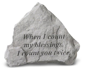 When I Count My Blessings Concrete Stone
