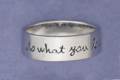 Sterling Silver Do What You Love Ring