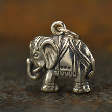 Load image into Gallery viewer, Sterling Silver Ornate Elephant Charm