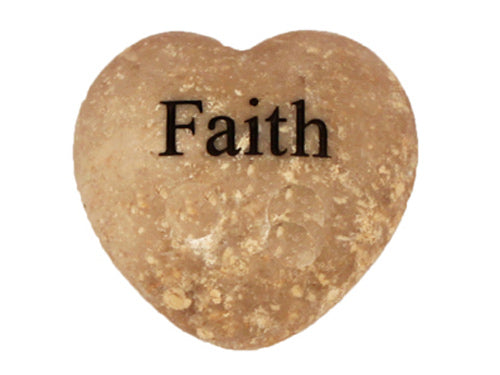 Faith Large Engraved Heart
